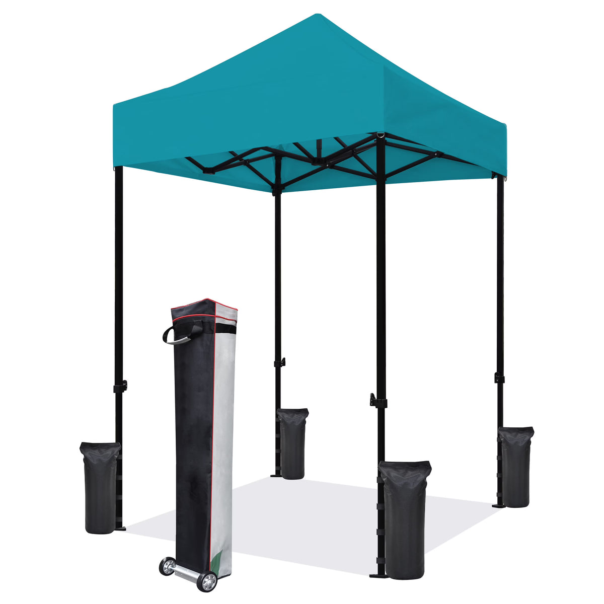 Eurmax 5x5 Pop up Canopy Outdoor Heavy Duty Tent,Ruby