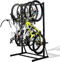 Floor Bike Rack Garage Free Standing with 5 Hooks,Vertical Bike Stand Bicycle Storage,Bike Hangers for Garage Indoor Use for 5 Bicycles, Metal Floor Mount,Up to 300lbs,46in W,Adjustable Height