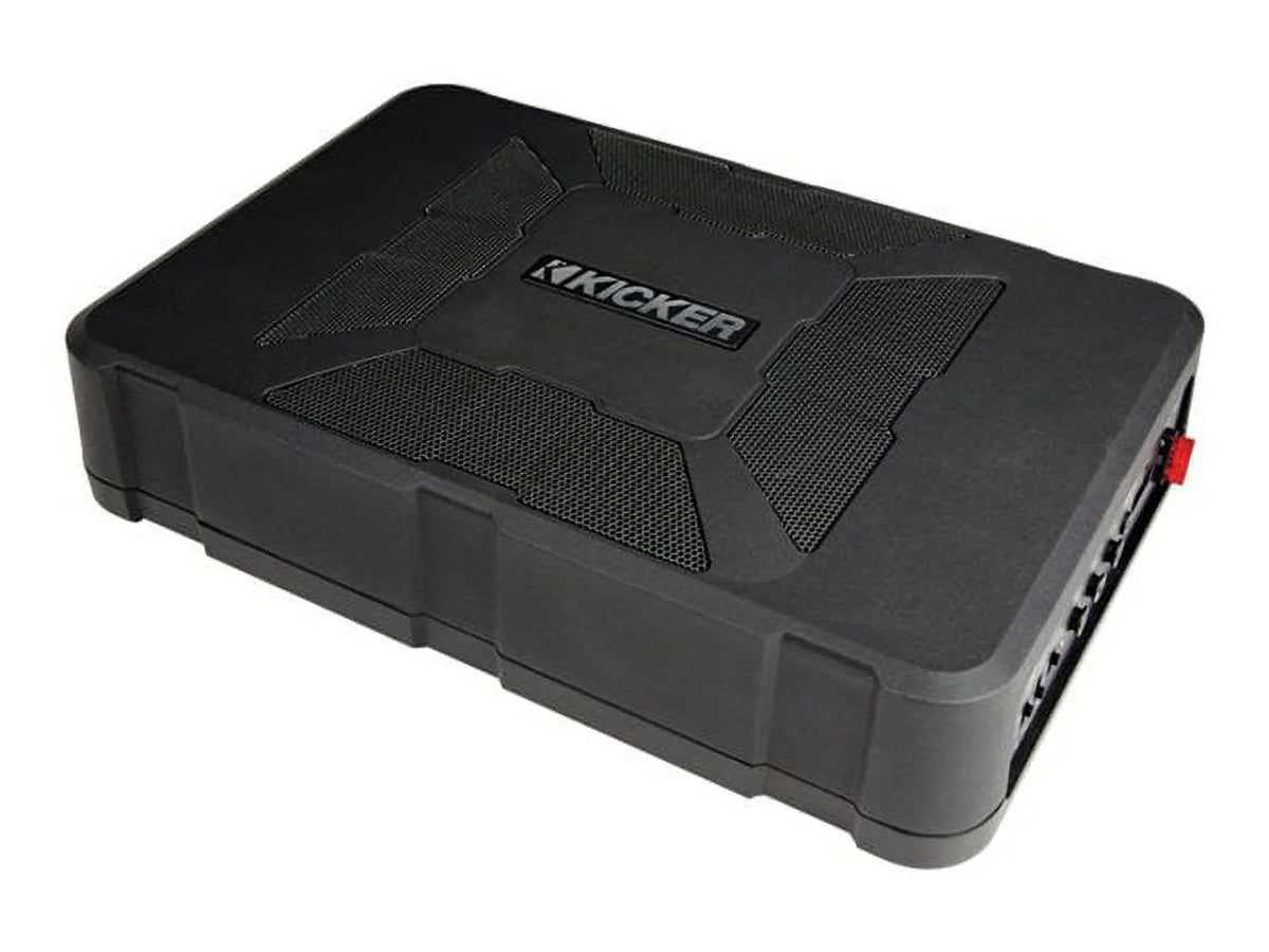 Kicker Wireless Compact Powered Car Subwoofer, Black, 8"