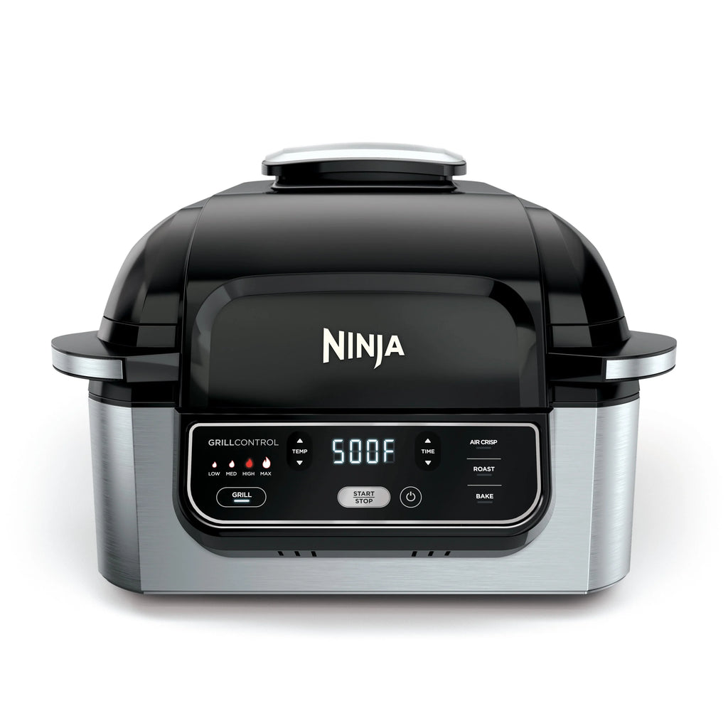 4-in-1 Indoor Grill with 4-Quart Air Fryer, Roast, & Bake, AG300