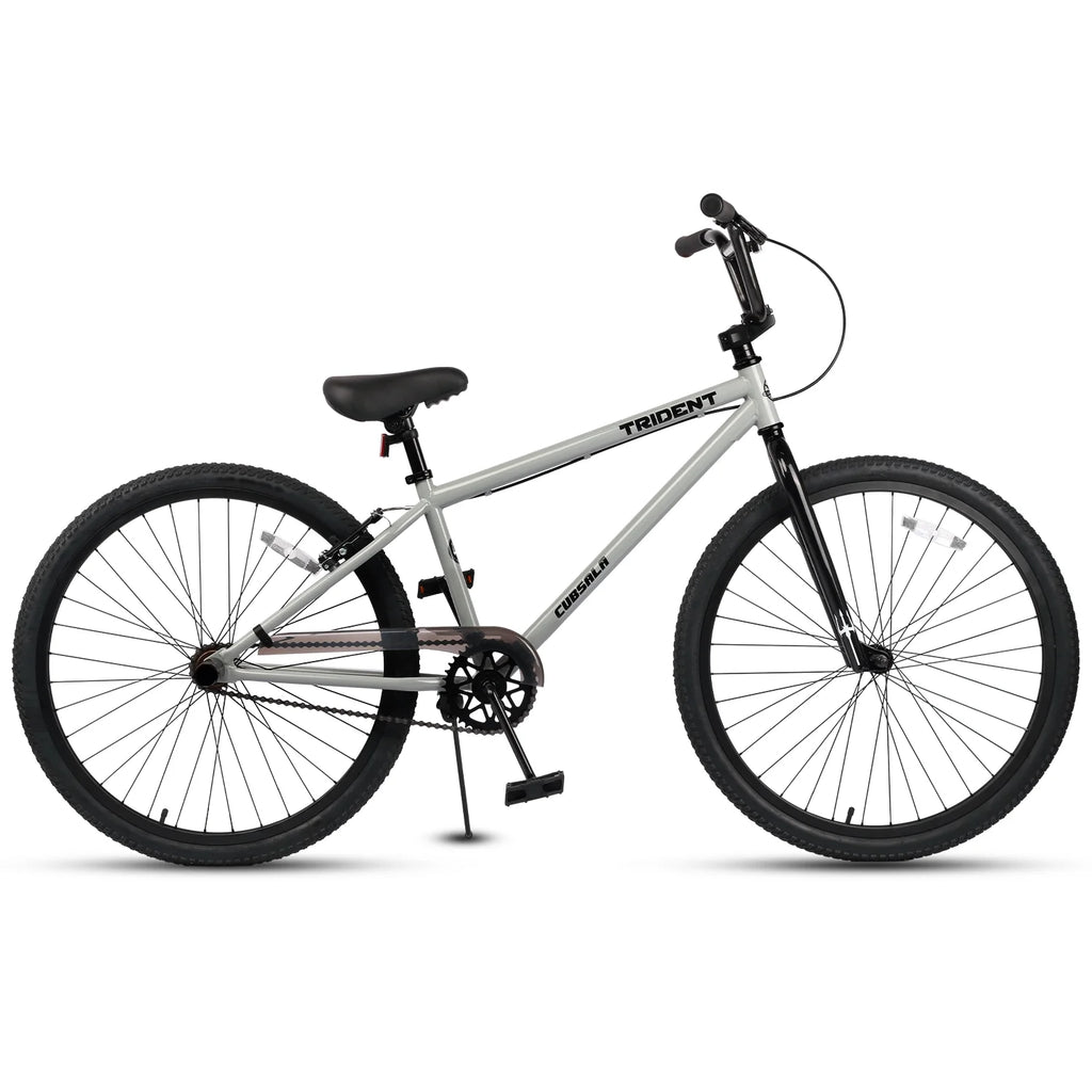 cubsala 24 Inch BMX Race Bike Trident Bicycles Beginner-Level to Advanced Riders with 2 Pegs Trick Cycling and Professional Riding, Black