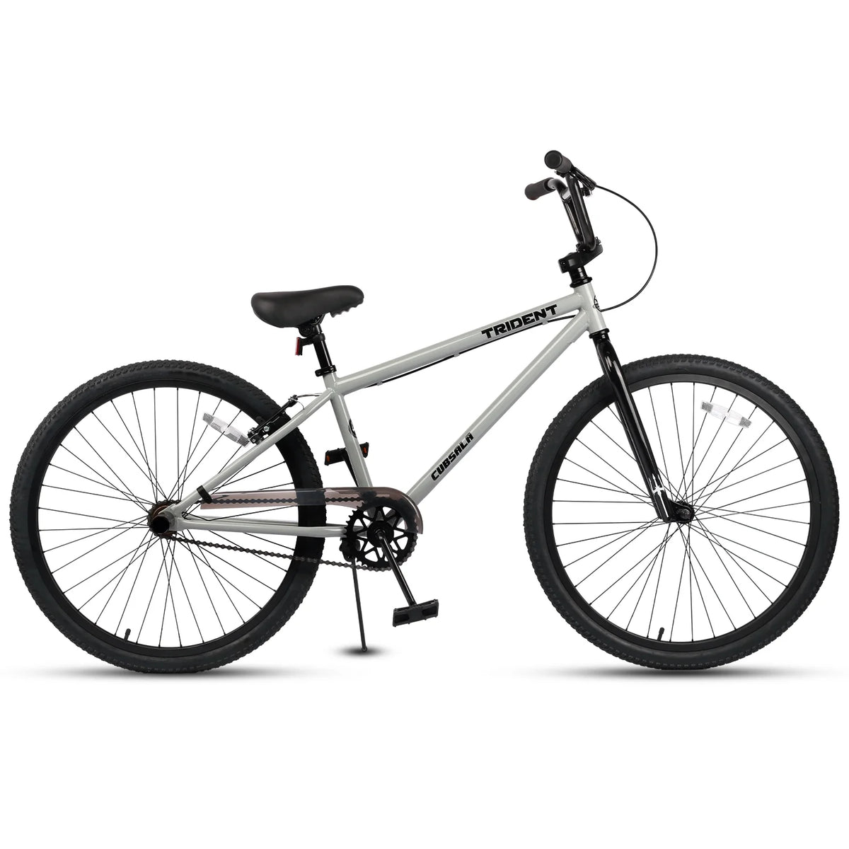 cubsala 24 Inch BMX Race Bike Trident Bicycles Beginner-Level to Advanced Riders with 2 Pegs Trick Cycling and Professional Riding, Black
