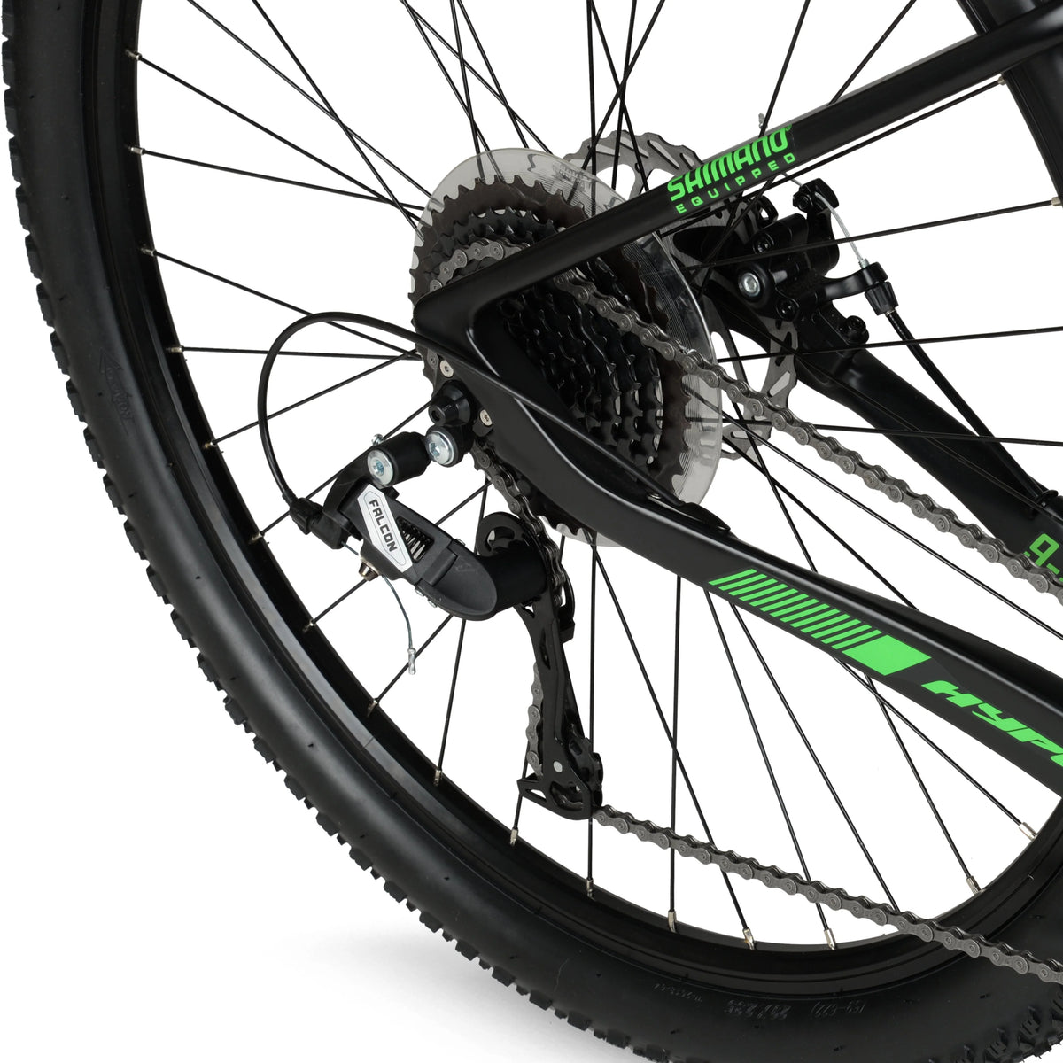 Hyper 29" Carbon Fiber Men's Mountain Bike, Black/Green