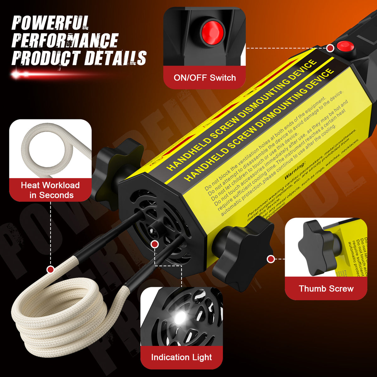 Magnetic Induction Heater Kit with 8 Coil 1200W Storage Box Free Ship Nationwide
