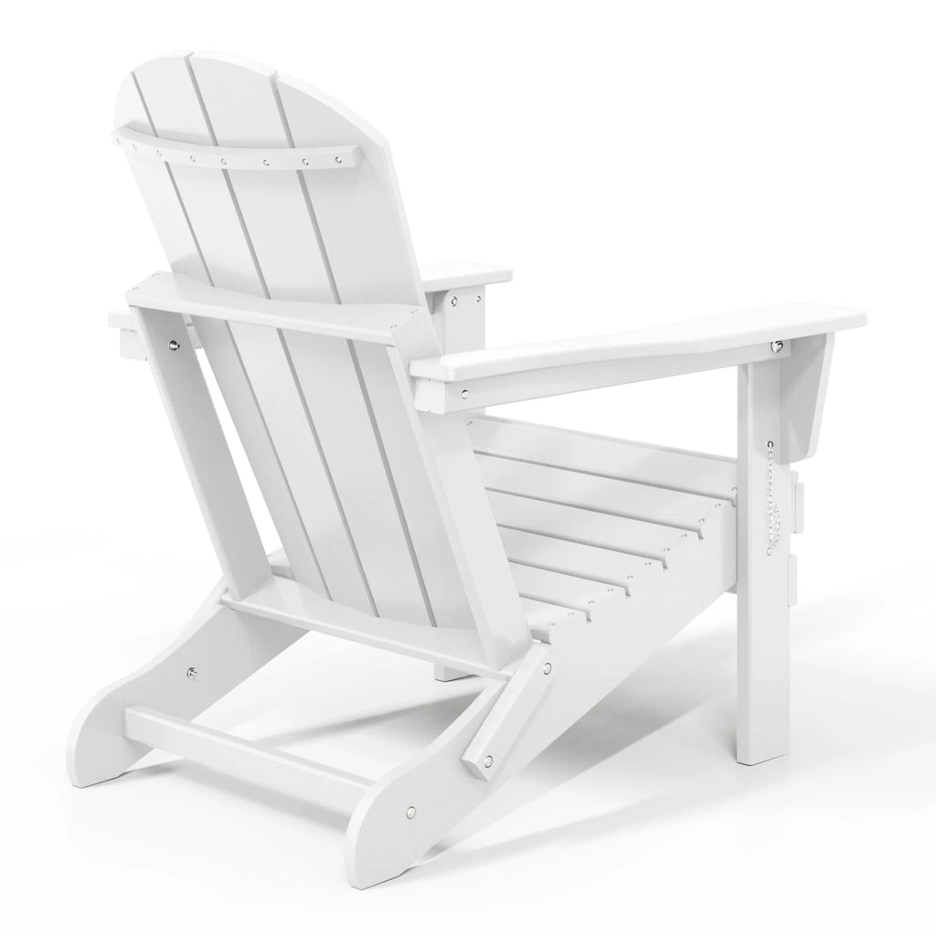 Westintrends Outdoor Folding HDPE Adirondack Chair, Patio Seat, Weather Resistant, Dark Brown