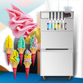 Kolice Commercial ETL 5 Flavors Soft Serve Ice Cream Machine,gelato soft ice cream maker -5 Different Discharge Nozzles,Upper Tanks Refrigerated