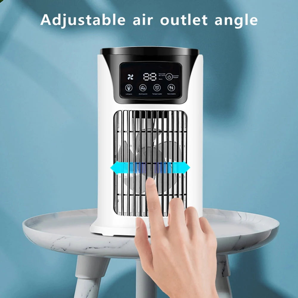 KIZOCAY Portable air conditioner with 6 air speeds, 60 & 120 automatic oscillating evaporative air conditioning fan, quite air cooler humidifier, suitable for home office outdoor, white
