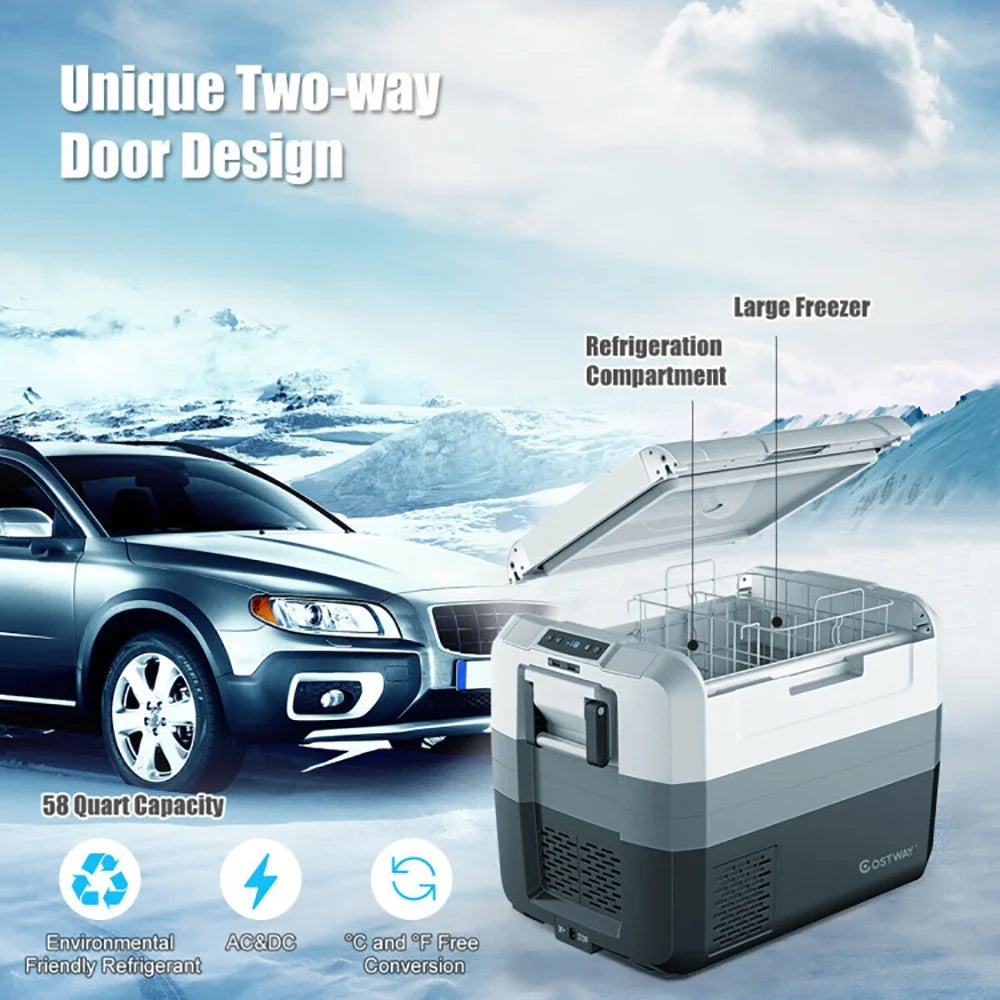 Kepooman Portable Cooler,Camping Cooler,58 Quart Portable Electric Camping Car Cooler
