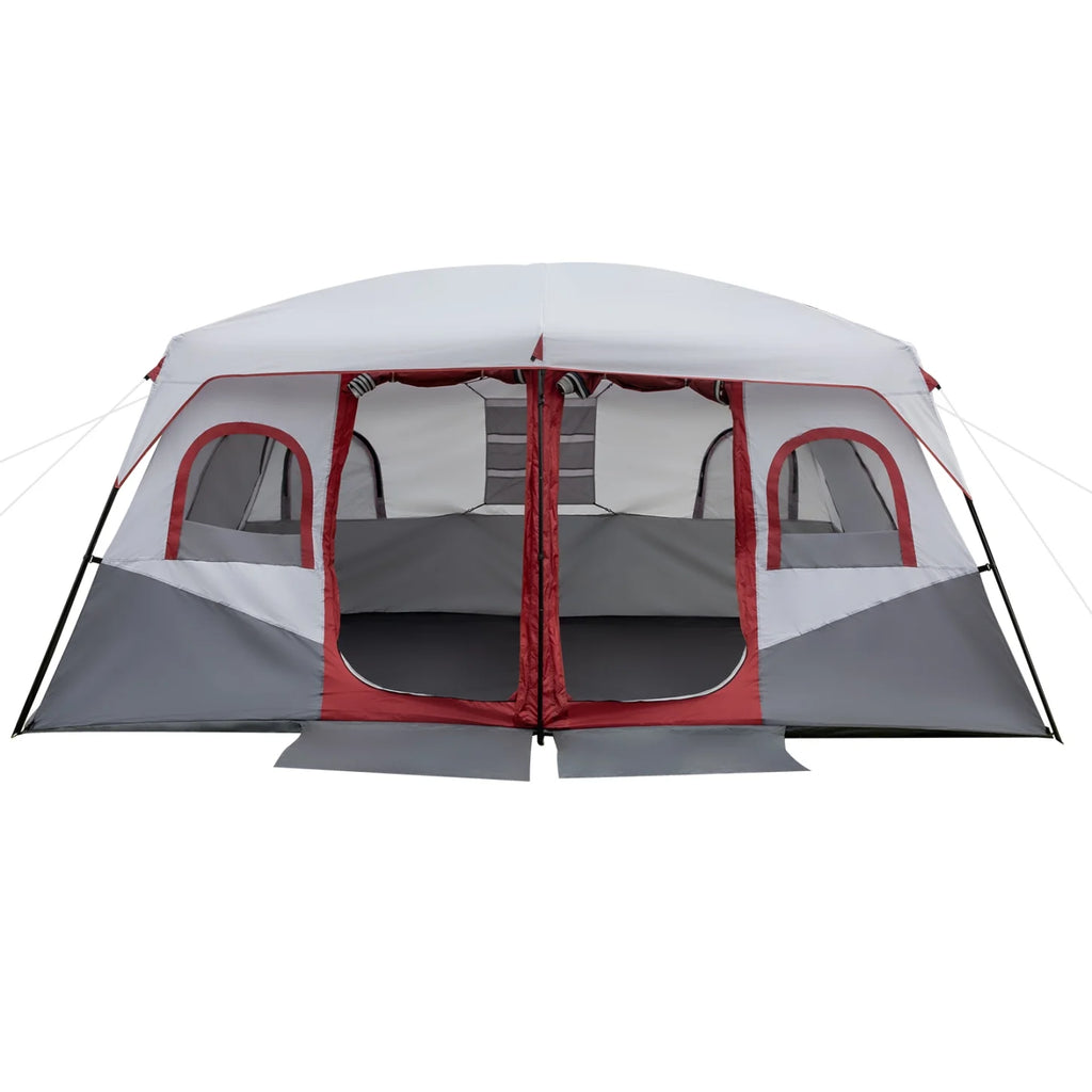 10 Person Family Cabin Tent, Huge Tent with 2 Room Design and Storage Pockets, Waterproof Big Tent for Outdoor, Picnic, Camping, Family Gathering