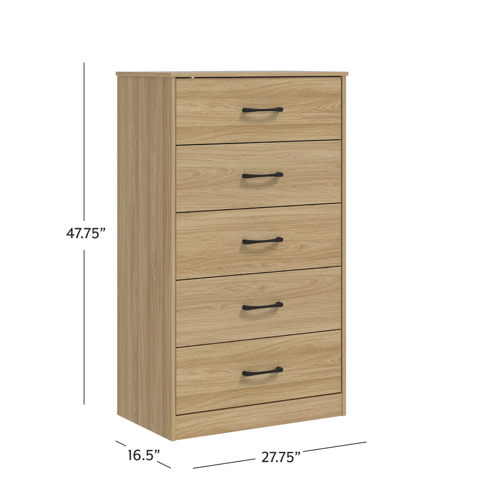 Mainstays Ardent 5 Drawer Dresser, Black