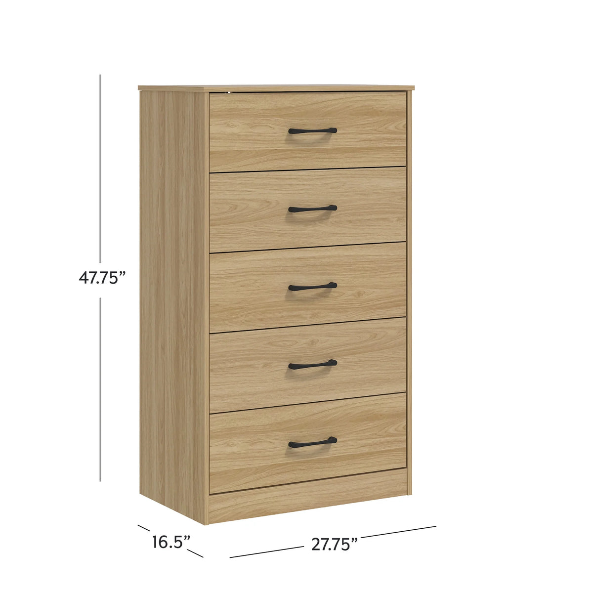 Mainstays Ardent 5 Drawer Dresser, Black