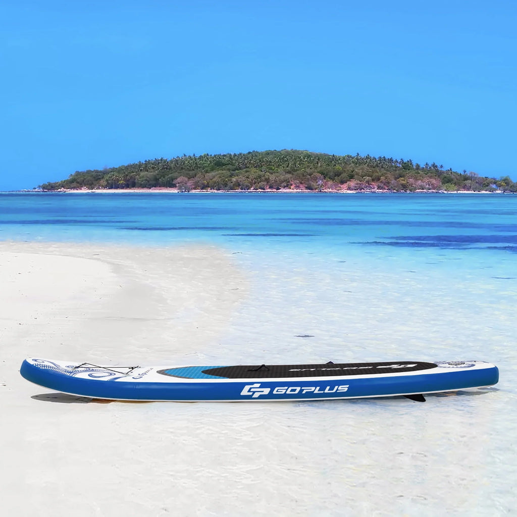 Goplus 10.5 Inflatable Stand Up Paddle Board 6" Thick SUP W/Carrying Bag Aluminum Paddle