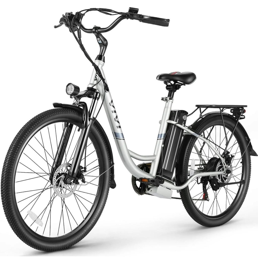 Vivi Electric Bike for Adults 26" Electric Cruiser Bike 500W Step-Through Electric Bike 20MPH & 50Miles City Commuter Electric Bike with Cruise Control