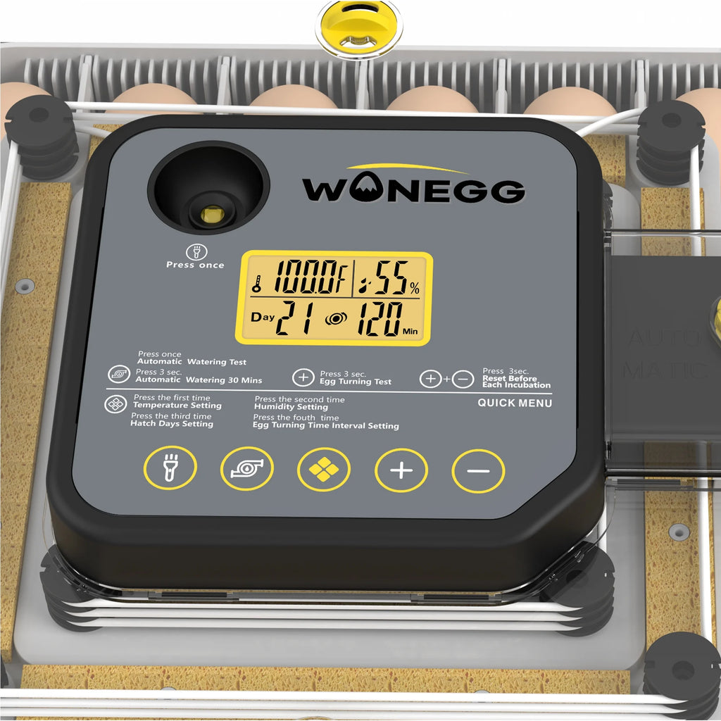 Montary 56 Egg Incubator: Auto Turning, Humidity Control & Water Refill for Chicken/Duck/Goose Eggs w/ Candler