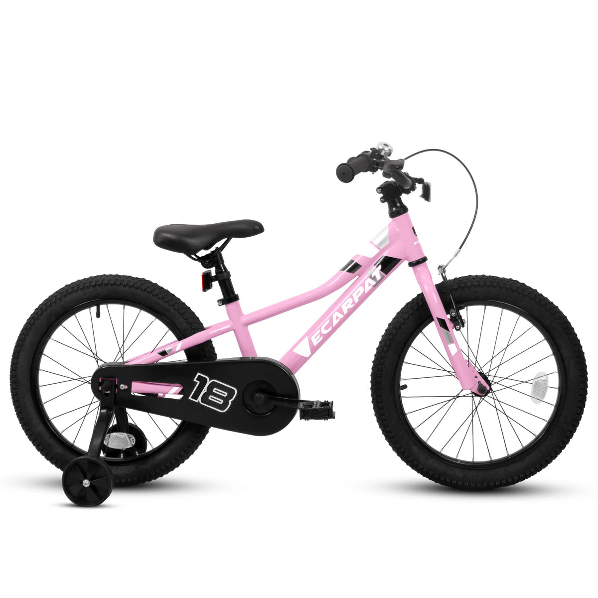 iRerts Kids Bike with Training Wheels, 18 Inch Boys Girls Bike for Kids Ages 4-9 Years Old, Children Bicycle with Front V Brake, Rear Holding Brake, Red
