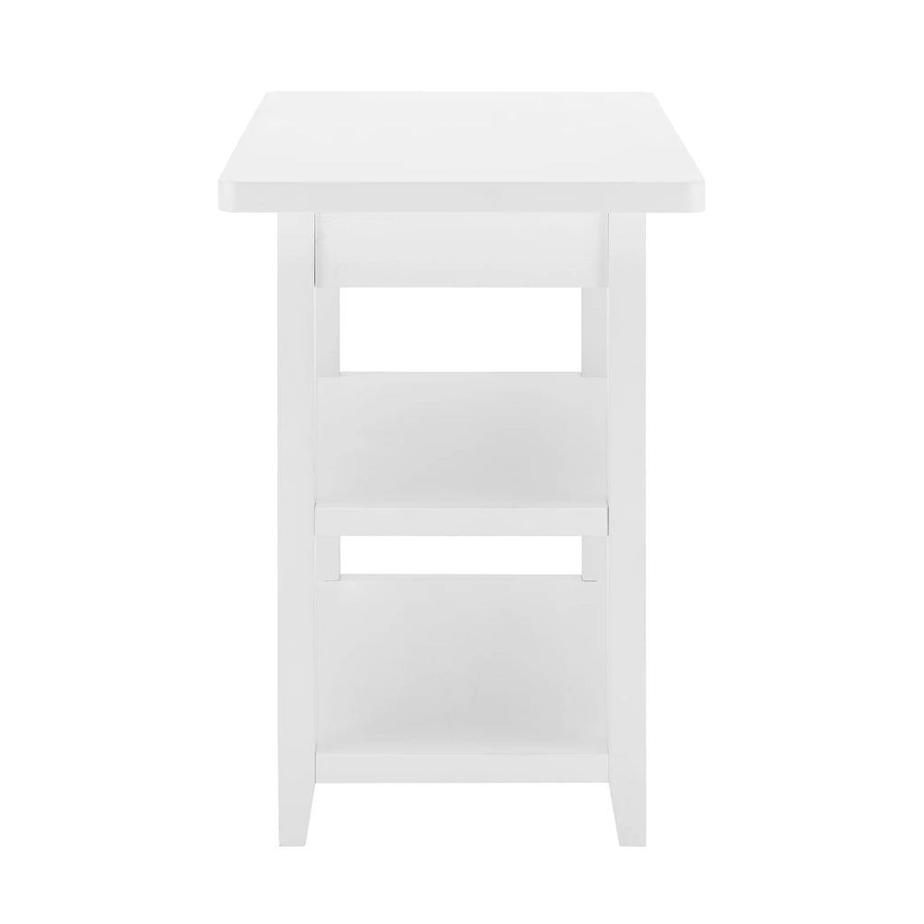 Better Homes & Gardens Reading Wood Kitchen Island with 2 Shelves and Drawers, Walnut Color