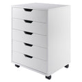 Winsome Halifax 5-Drawer Mobile Cabinet 10519, White Finish