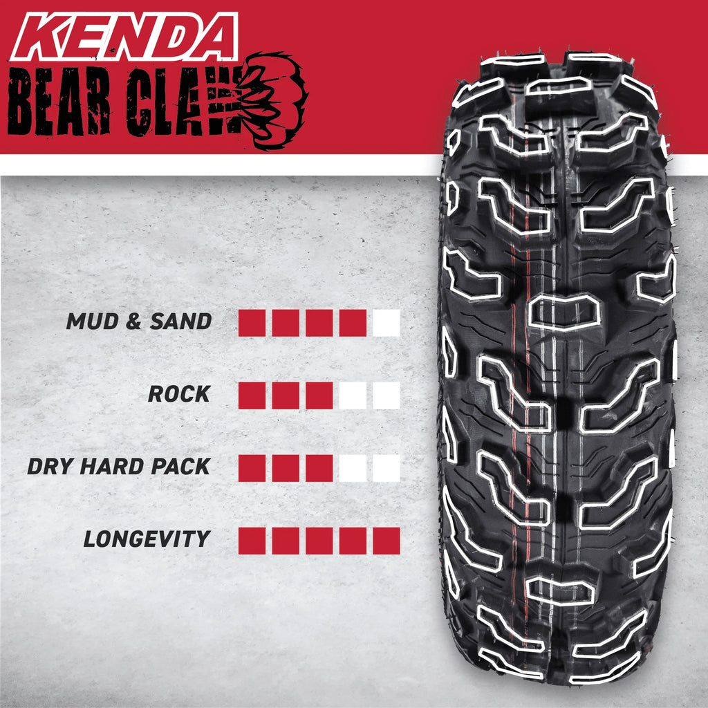 Kenda Bear Claw EX K573 22x8-10 F 22x11-10 R ATV 6 PLY Tires Bearclaw 22x8x10 22x11x10 (4 Pack)