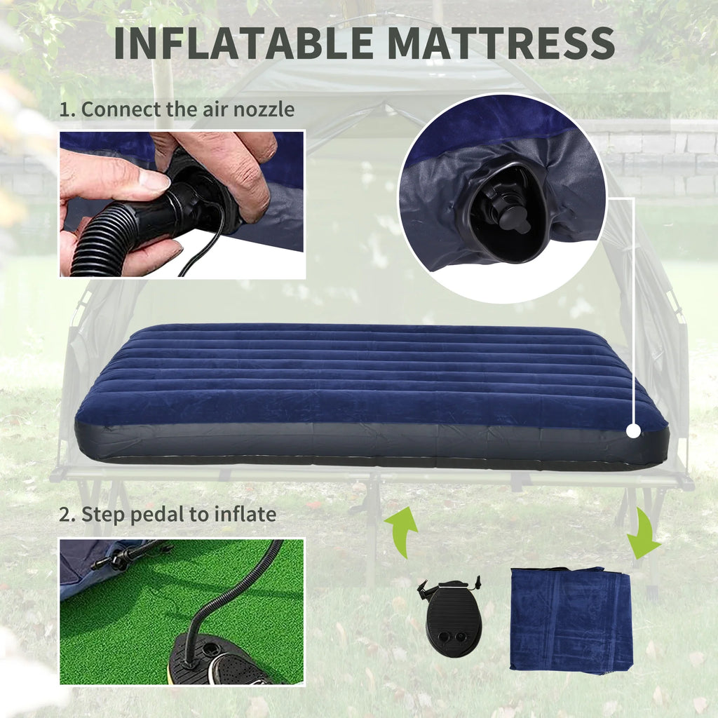 Witaxima 2 Person Elevated Camping Cot Tent Set, Foldable Bed Tent with Air Mattress