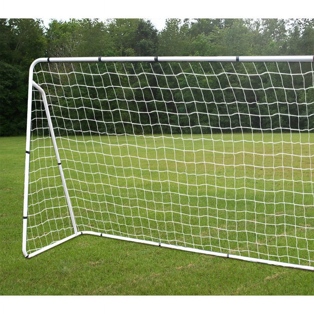 ZenStyle Football Post Soccer Goal Target Net 12 Ft. x 6 Ft. Football Shooting Training Aid Ultimate Backyard Outdoor Kids Official Soccer Goal, Steel Frame