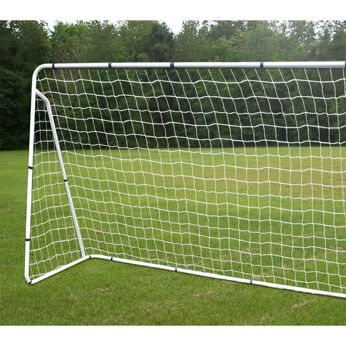 ZenStyle Football Post Soccer Goal Target Net 12 Ft. x 6 Ft. Football Shooting Training Aid Ultimate Backyard Outdoor Kids Official Soccer Goal, Steel Frame
