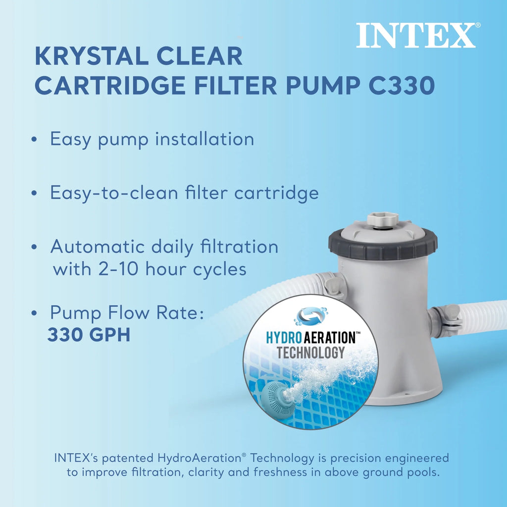 Intex Pool Kit w/ Intex 10 x 2.5-Ft Pool Set w/ Filter Pump w/  10-Ft Pool Cover