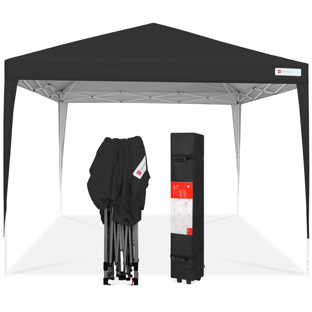 Best Choice Products 10x10ft Pop Up Canopy Outdoor Portable Adjustable Instant Gazebo Tent w/ Carrying Bag - White