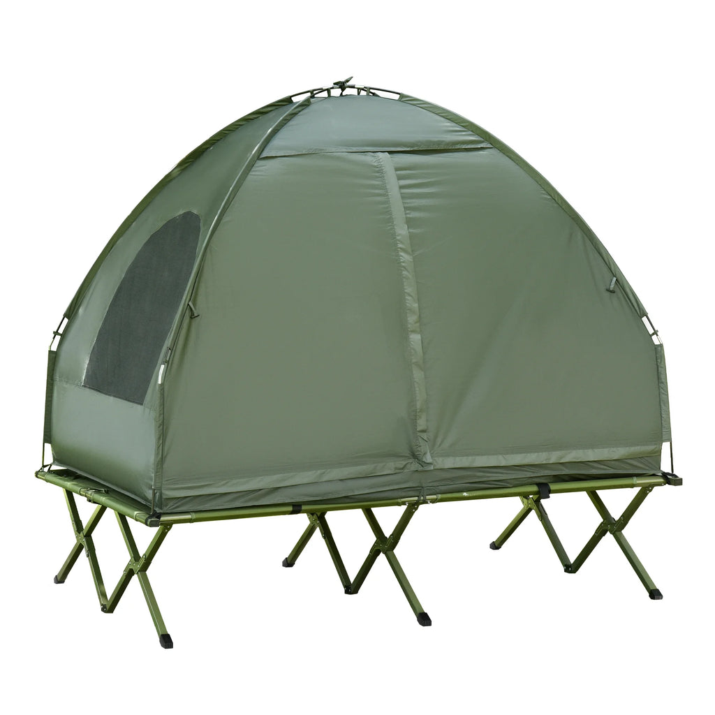 Witaxima 2 Person Elevated Camping Cot Tent Set, Foldable Bed Tent with Air Mattress
