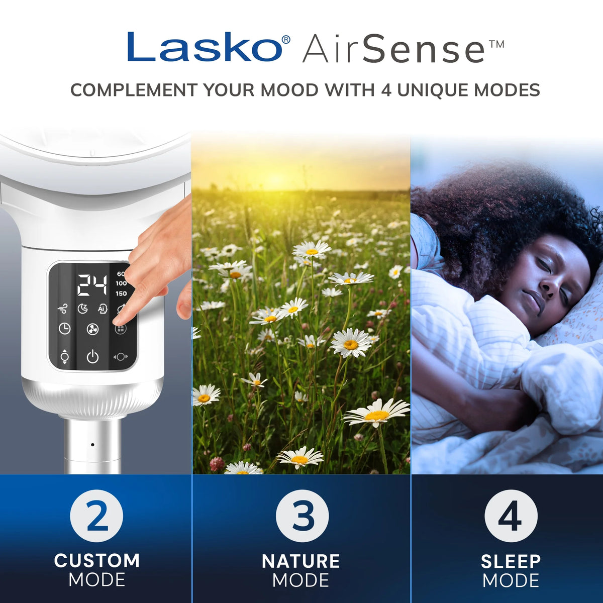 Lasko Whirlwind 7 24-Speed Orbital Motion 25ft/s Airflow Remote Control Pedestal Fan, APDC301
