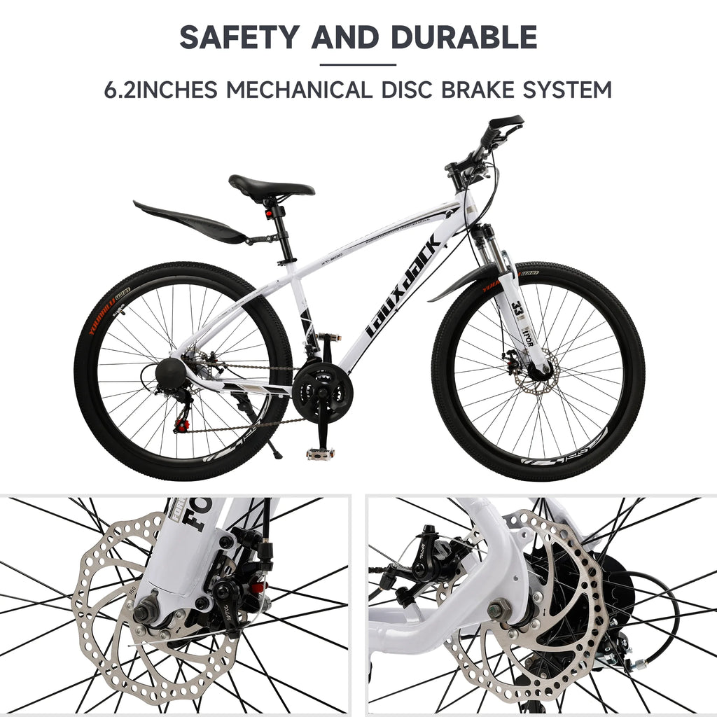 ARTUDATECH 27.5 Inch Mountain Bike, Shimano 21 Speed,  Dual Disc Brake Bike for Men Womens Adult, Full Suspension Bicycle