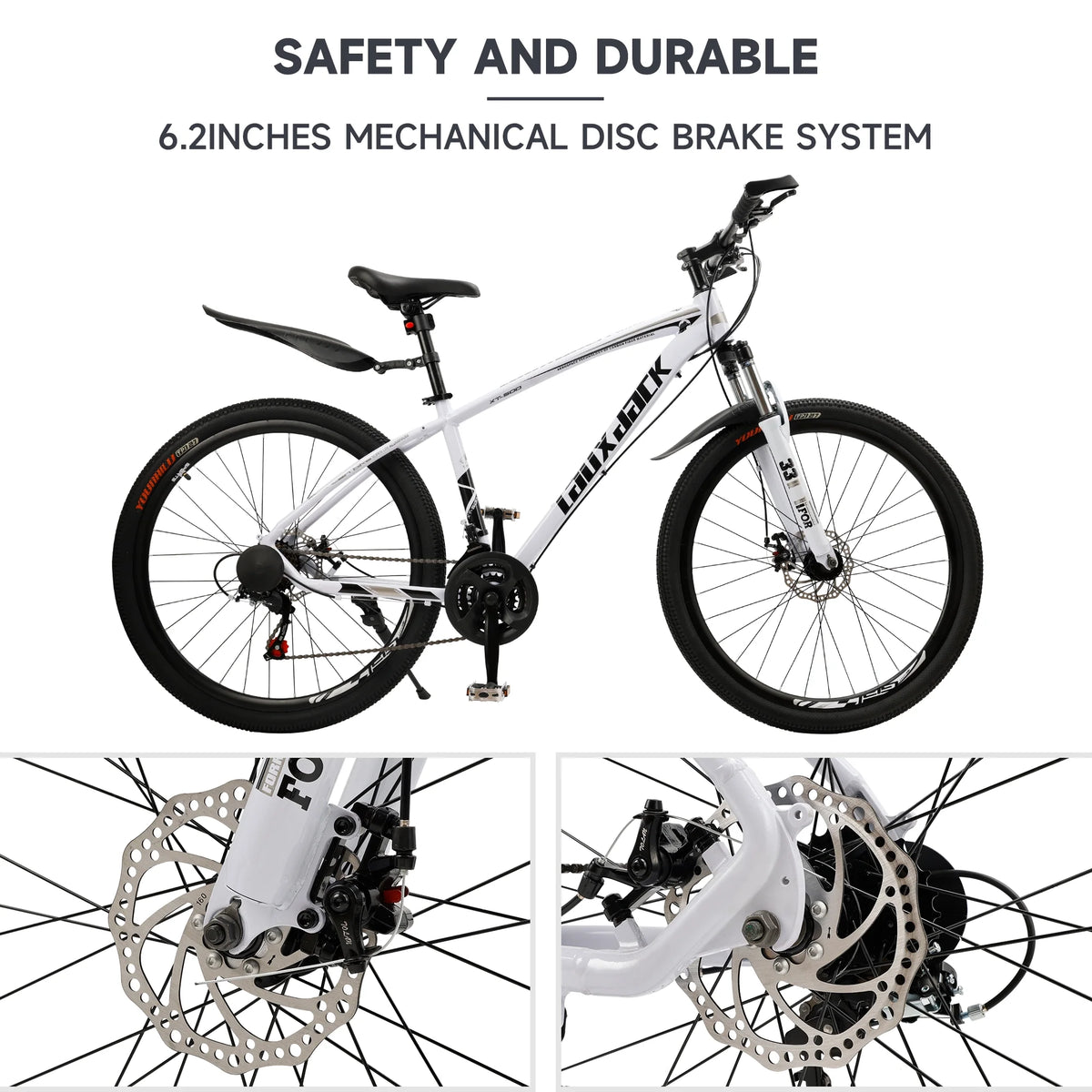 ARTUDATECH 27.5 Inch Mountain Bike, Shimano 21 Speed,  Dual Disc Brake Bike for Men Womens Adult, Full Suspension Bicycle