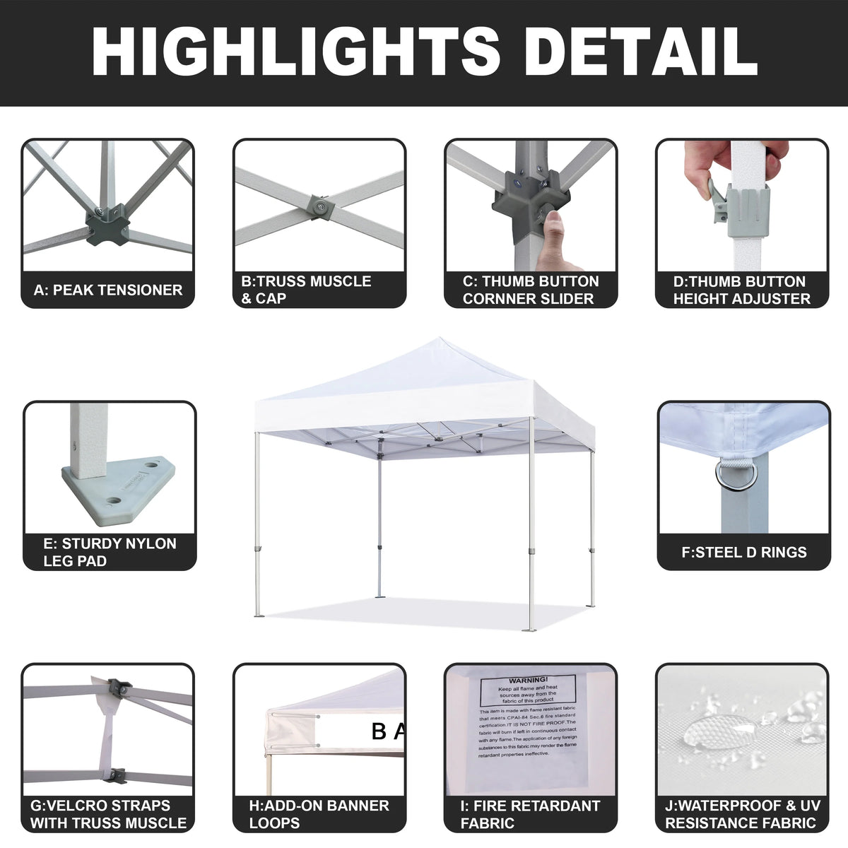Eurmax 5x5 Pop up Canopy Outdoor Heavy Duty Tent,Ruby