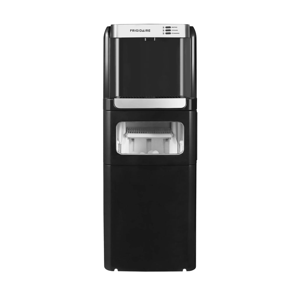 Frigidaire 3-in-1 Water Cooler Dispenser with Built-in Ice Maker Hot & Cold, 5 Gallon, Black