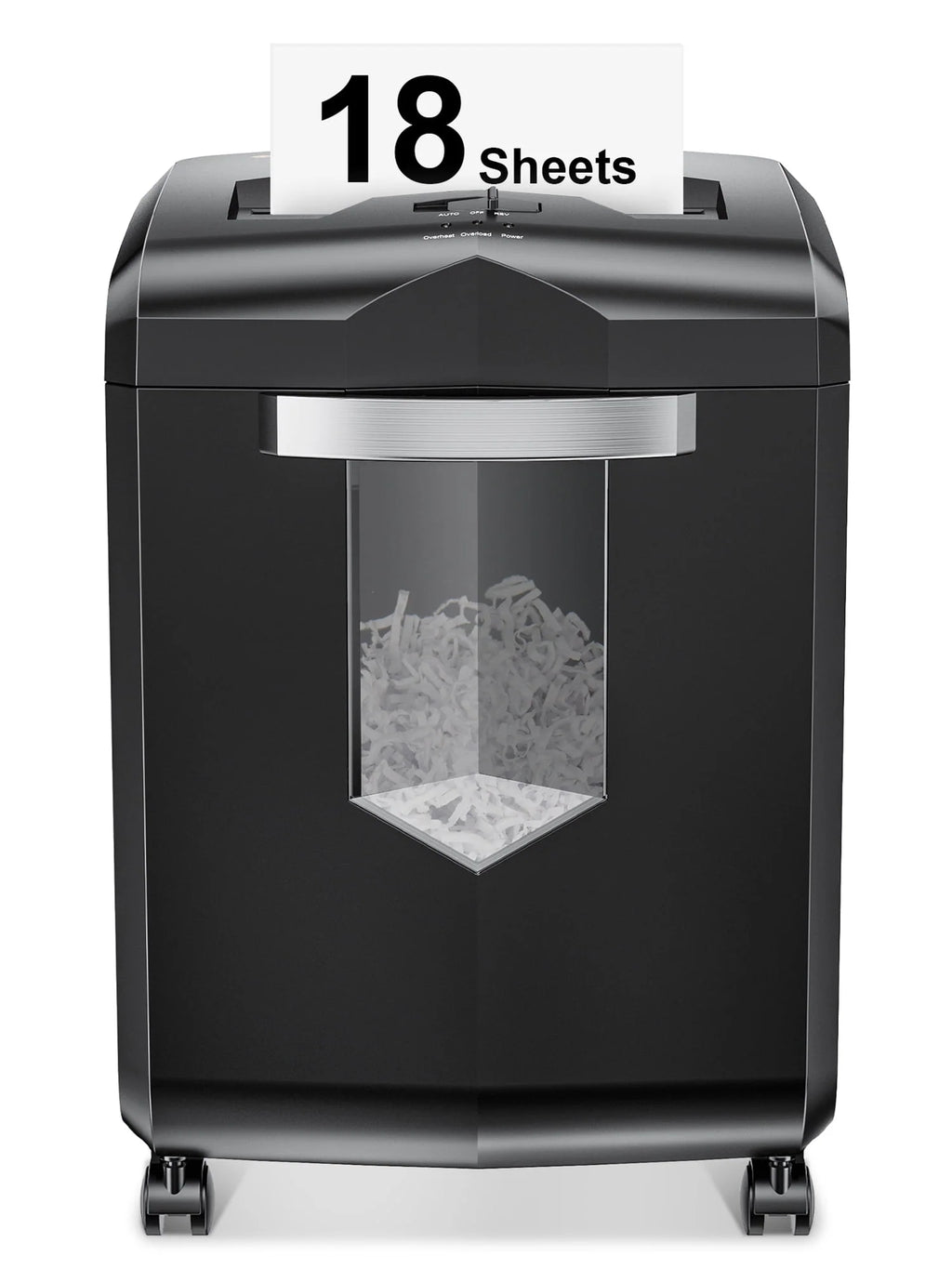 Bonsaii Paper Shredder 18-Sheet Cross-Cut Shredder for Home Office with Wastebasket