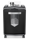 Bonsaii Paper Shredder 18-Sheet Cross-Cut Shredder for Home Office with Wastebasket