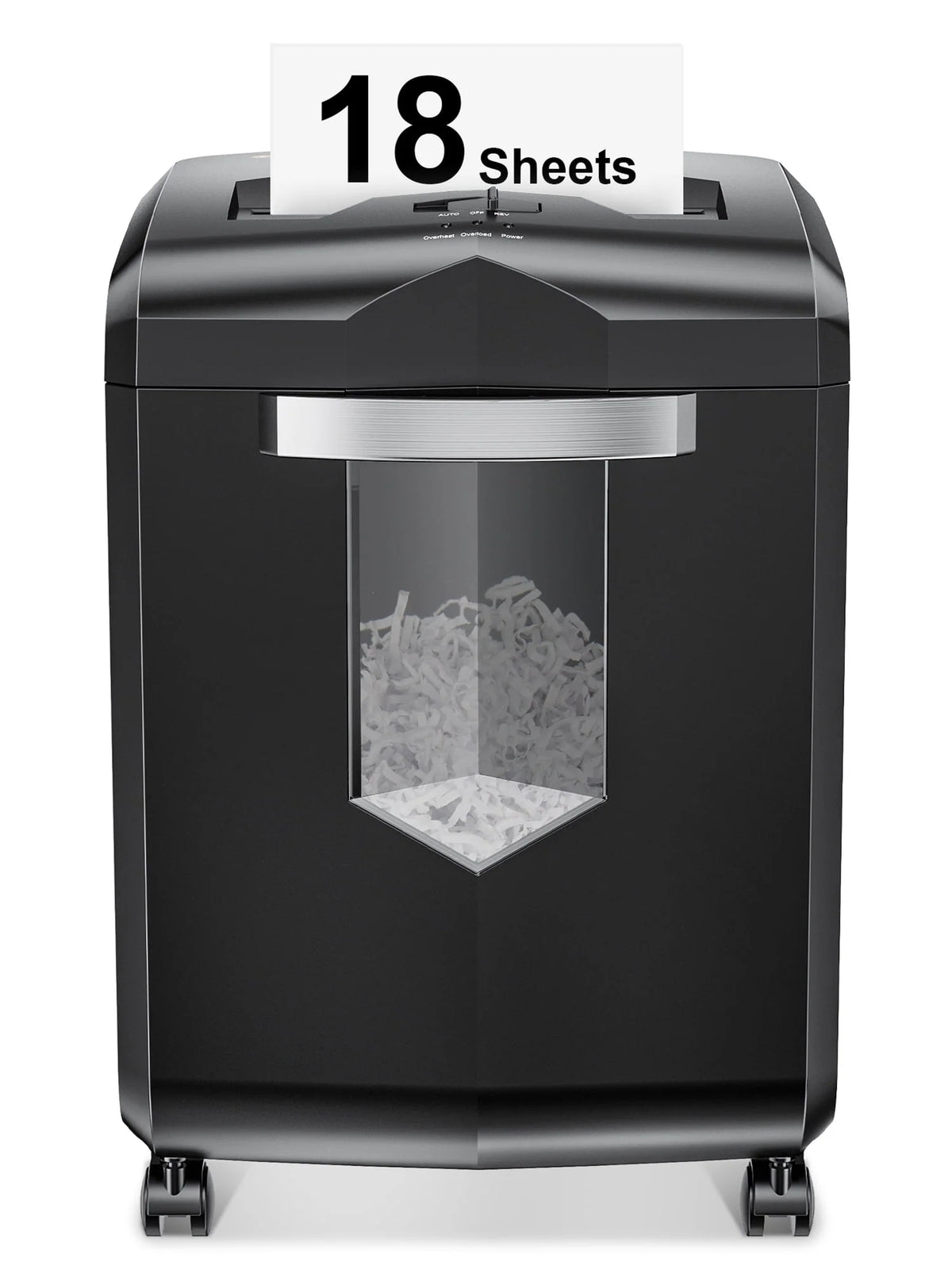 Bonsaii Paper Shredder 18-Sheet Cross-Cut Shredder for Home Office with Wastebasket