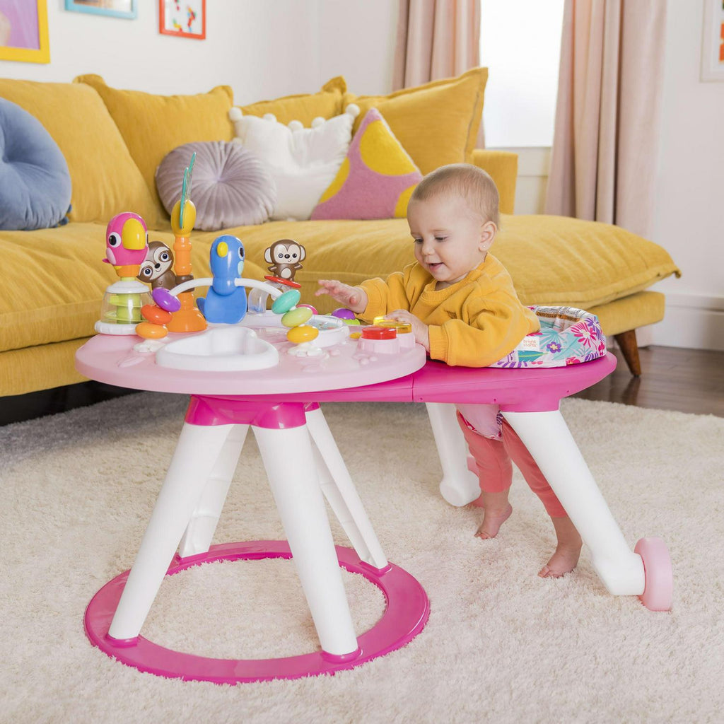 Bright Starts Around We Go 2-in-1 Walk-Around Baby Activity Center &amp; Table. Tropic Coral. Age 6 Months+
