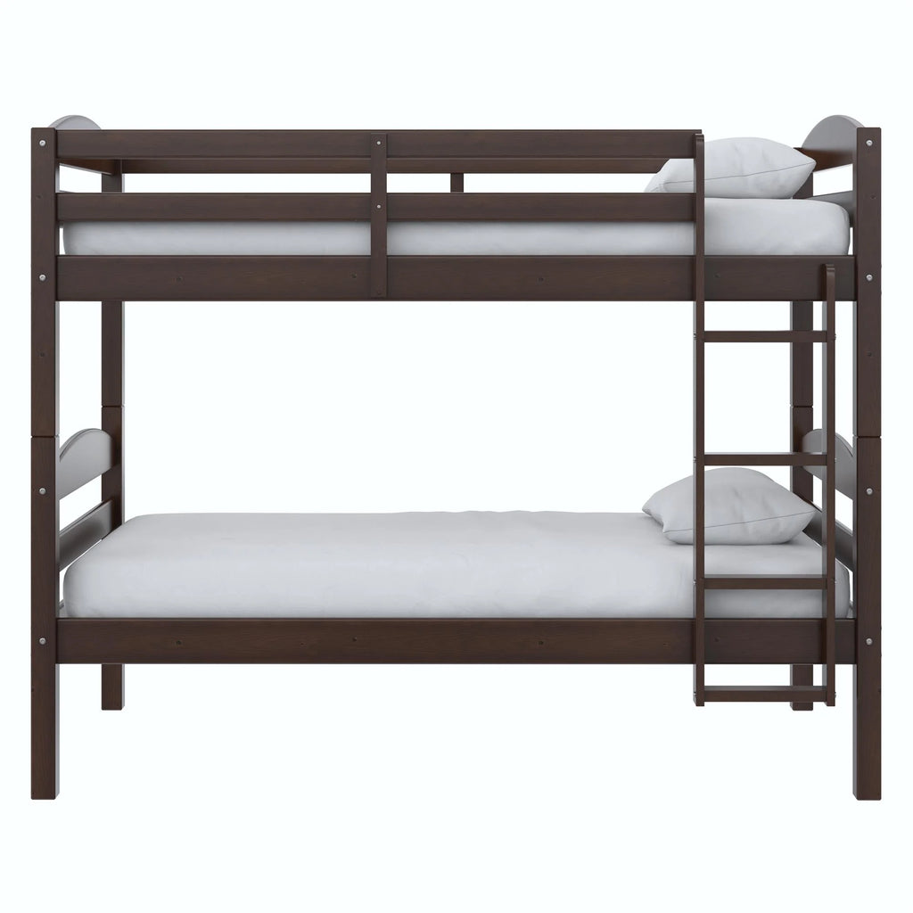 Better Homes & Gardens Leighton Solid Wood Twin-over-Twin Convertible Bunk Bed, Vanilla