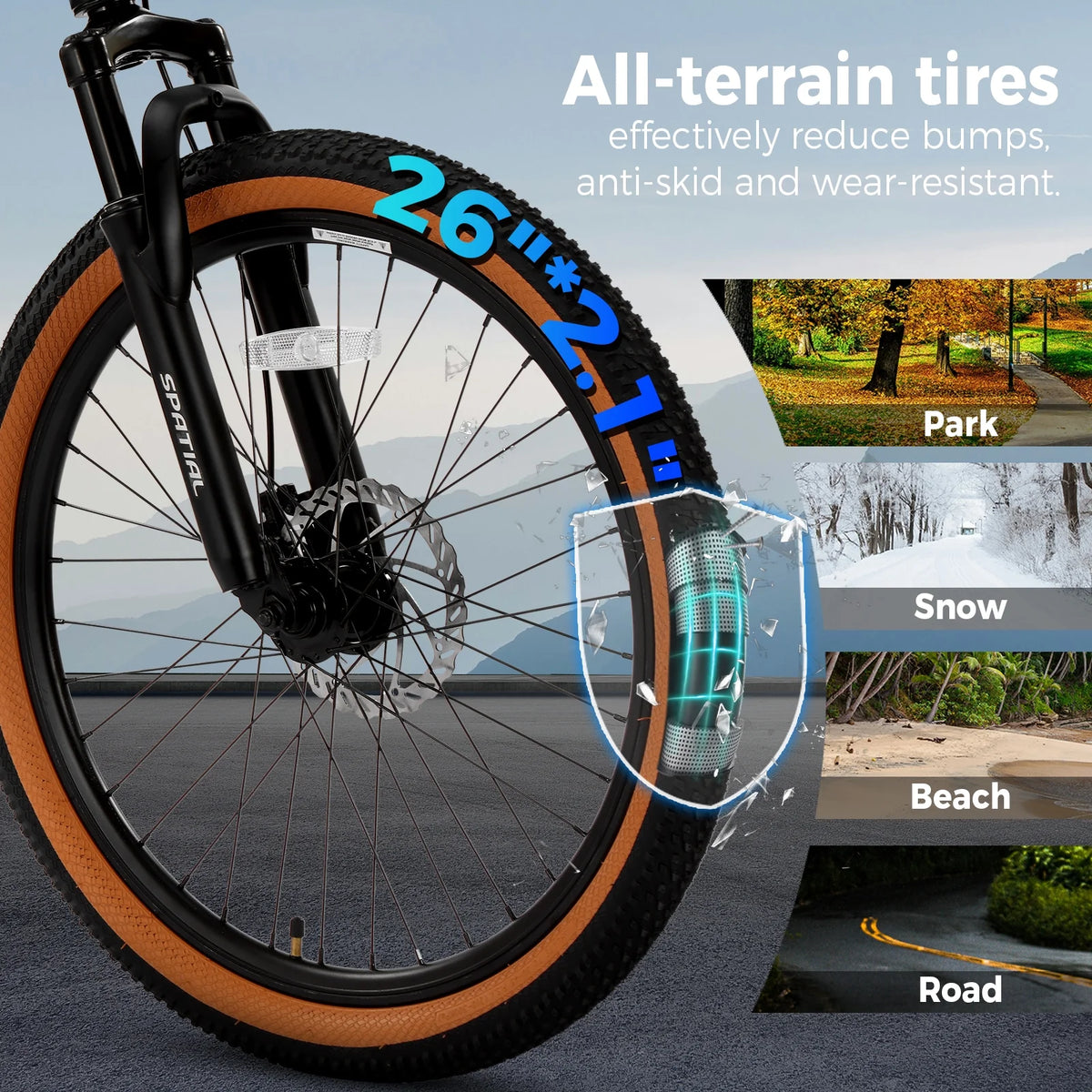 SPATIAL 24/26/27.5/29 inch Mountain Bike,8/21 Speed Lightweight Aluminum Magensium Frame Mountain Bicycle,Fits Men Women Teenagers Adult Disc Brake MTB Bicycle