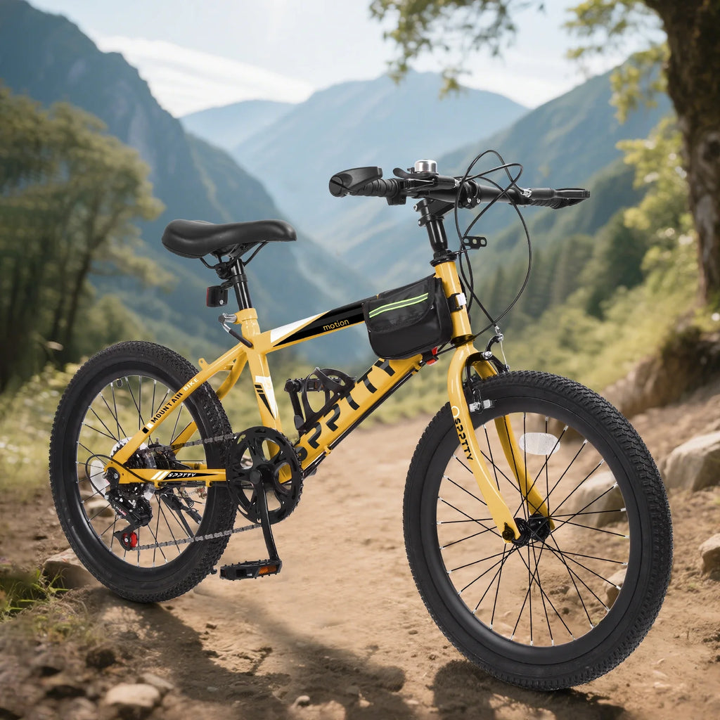 SPPTTY 20-24 inch Bike,6-Speed Mountain Bike for Men Women Boys Girls,Comfort Saddle,Blue