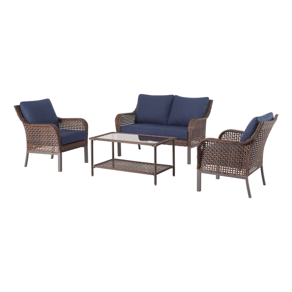 Mainstays Tuscany Ridge 4-Piece Conversation Set, Red