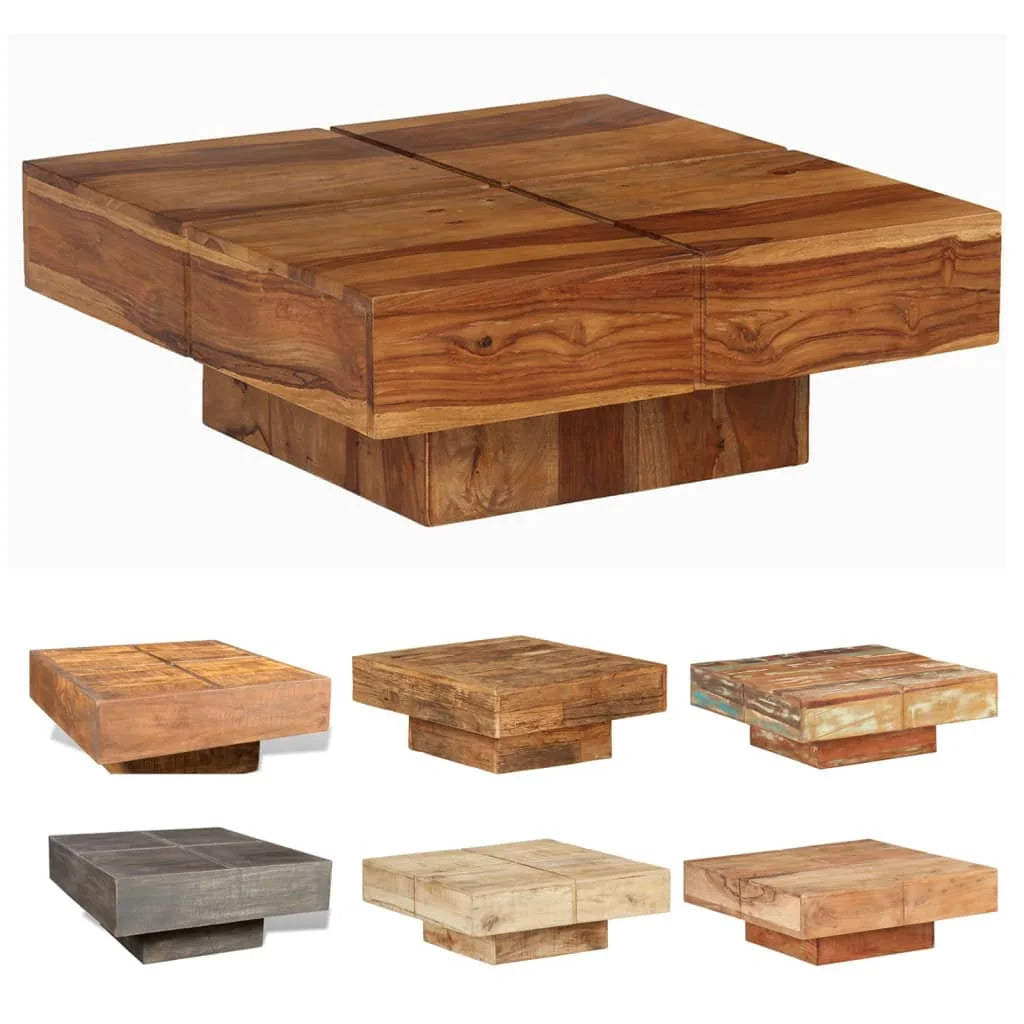 vidaXL Coffee Table Brown Square Solid Mango Wood