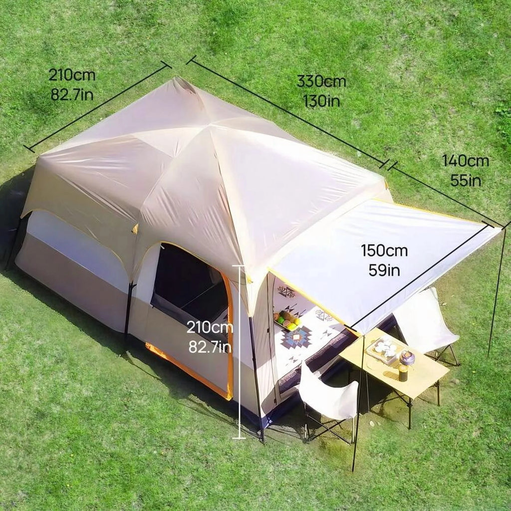 Senmeo 4-6 Person Camping Tent, Waterproof Easy Setup Tents For Camping With Sun Protection & Mosquito Net, Tent Lightweight And Spacious For Outdoor Camping, Hiking & Beach Trips