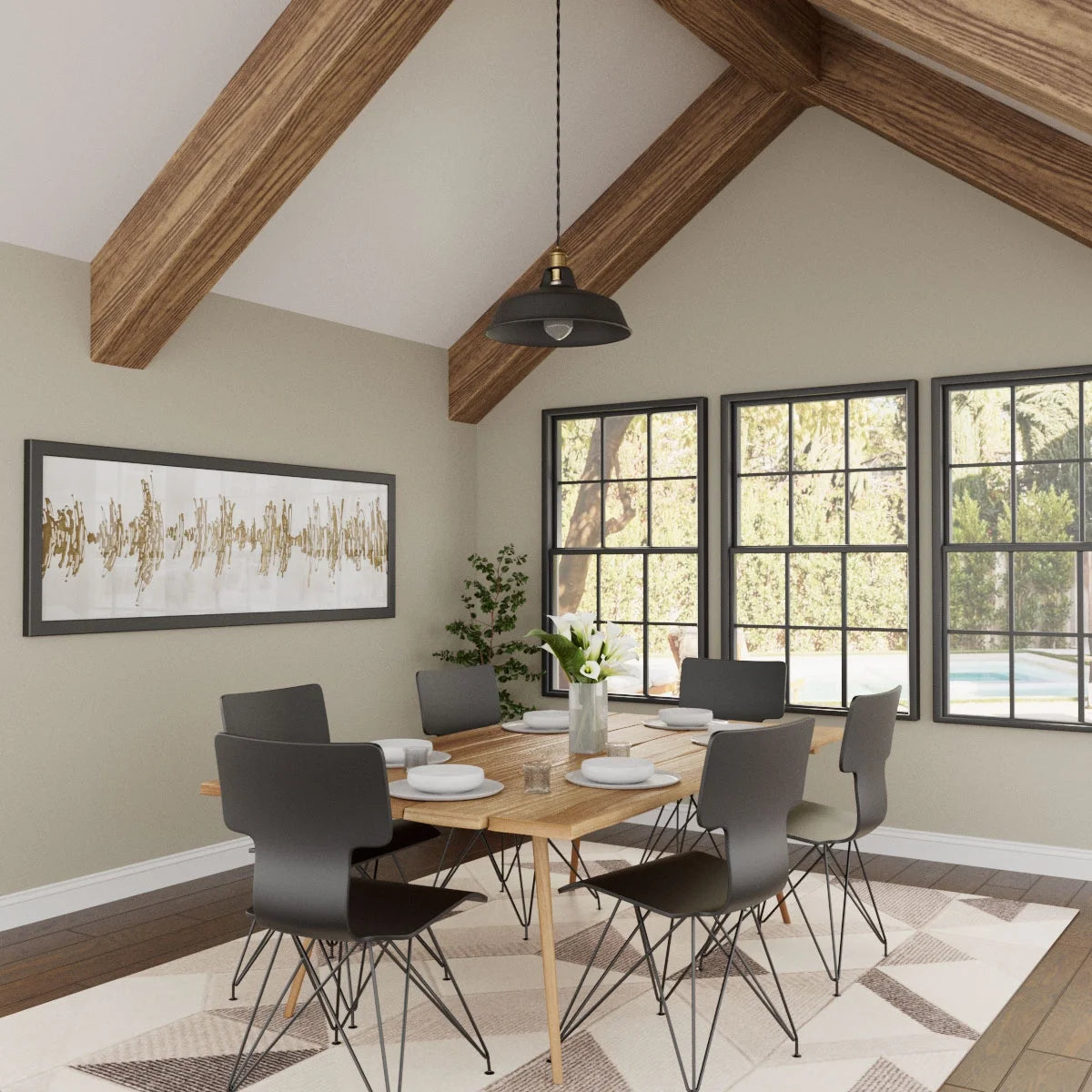 Ekena Millwork 3 1/2"W x 3 1/2"H x 120"L 3-Sided (U-Beam) Mena HeritageTimber Faux Wood Ceiling Beam, Kona Brown