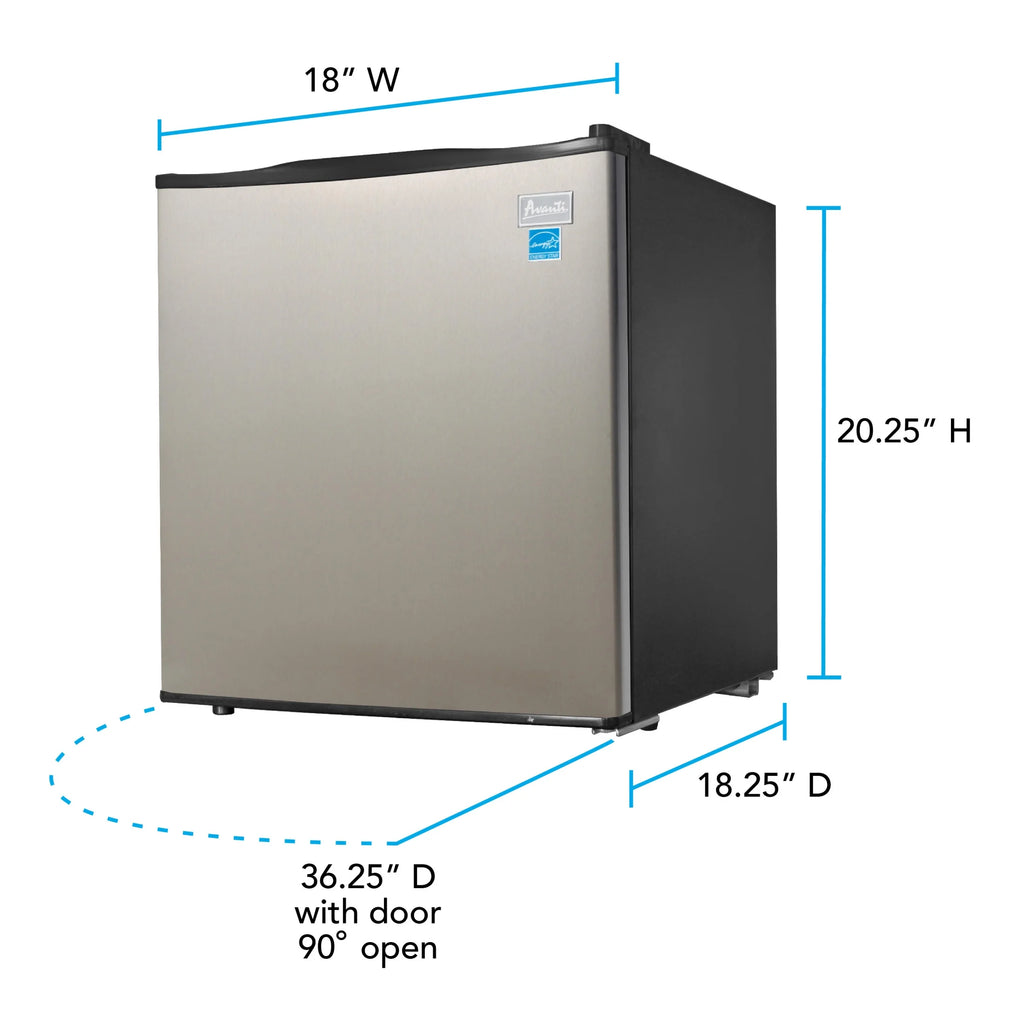 Avanti 1.7 cu. ft. Compact Refrigerator, in Stainless Steel (AR17T3S)