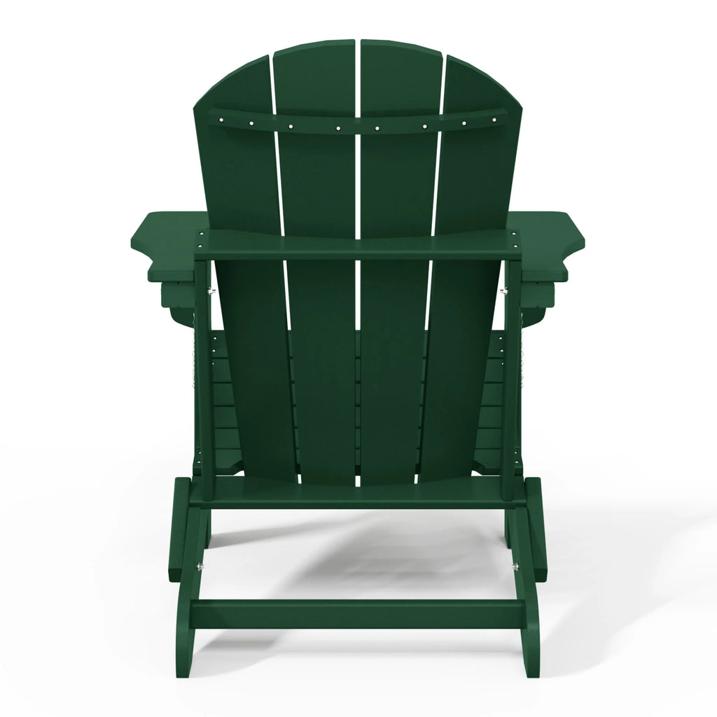 Westintrends Outdoor Folding HDPE Adirondack Chair, Patio Seat, Weather Resistant, Dark Brown
