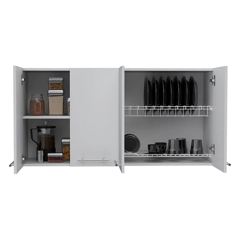TUHOME 120 Wall Cabinet Engineered Wood Cabinets in  White
