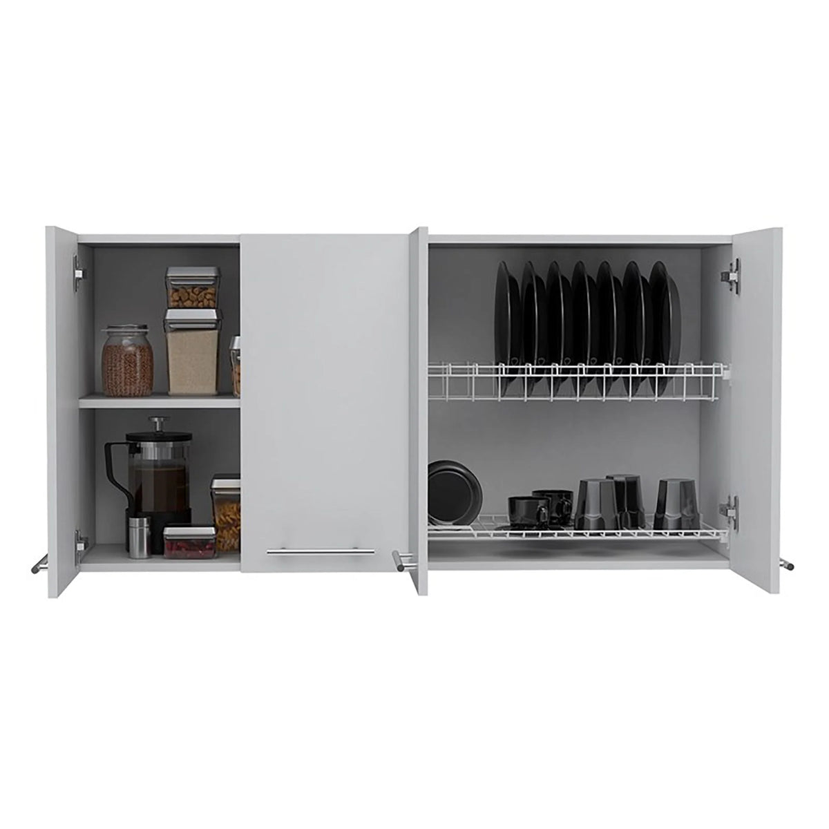 TUHOME 120 Wall Cabinet Engineered Wood Cabinets in  White