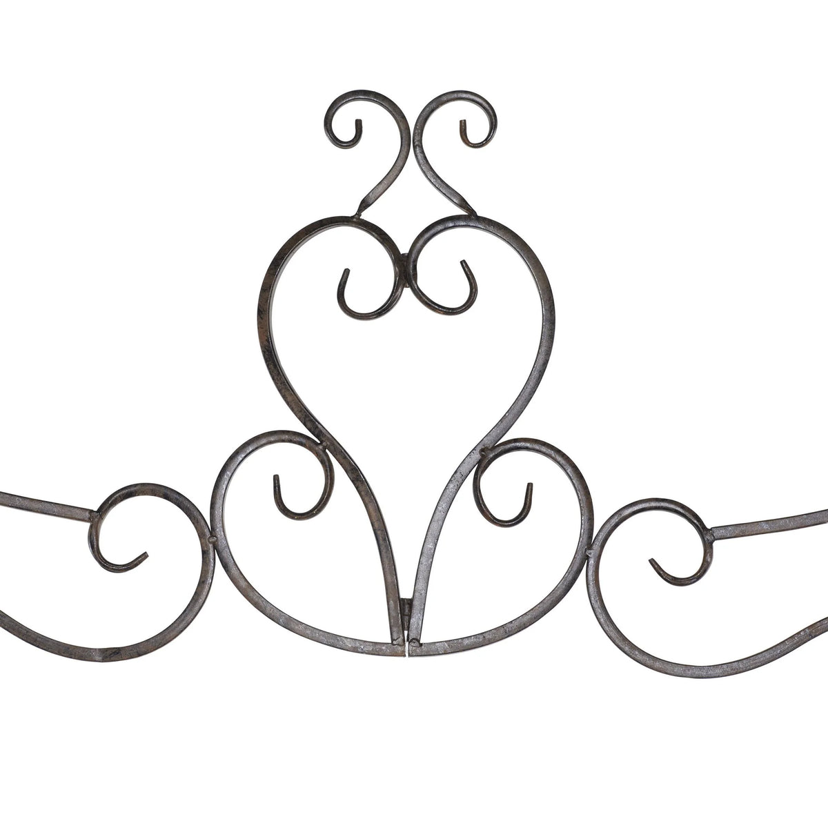 DecMode Traditional Metal Arch with Botanical Design Garden Arbors with Latch Lock Closure, 78"W x 94"H