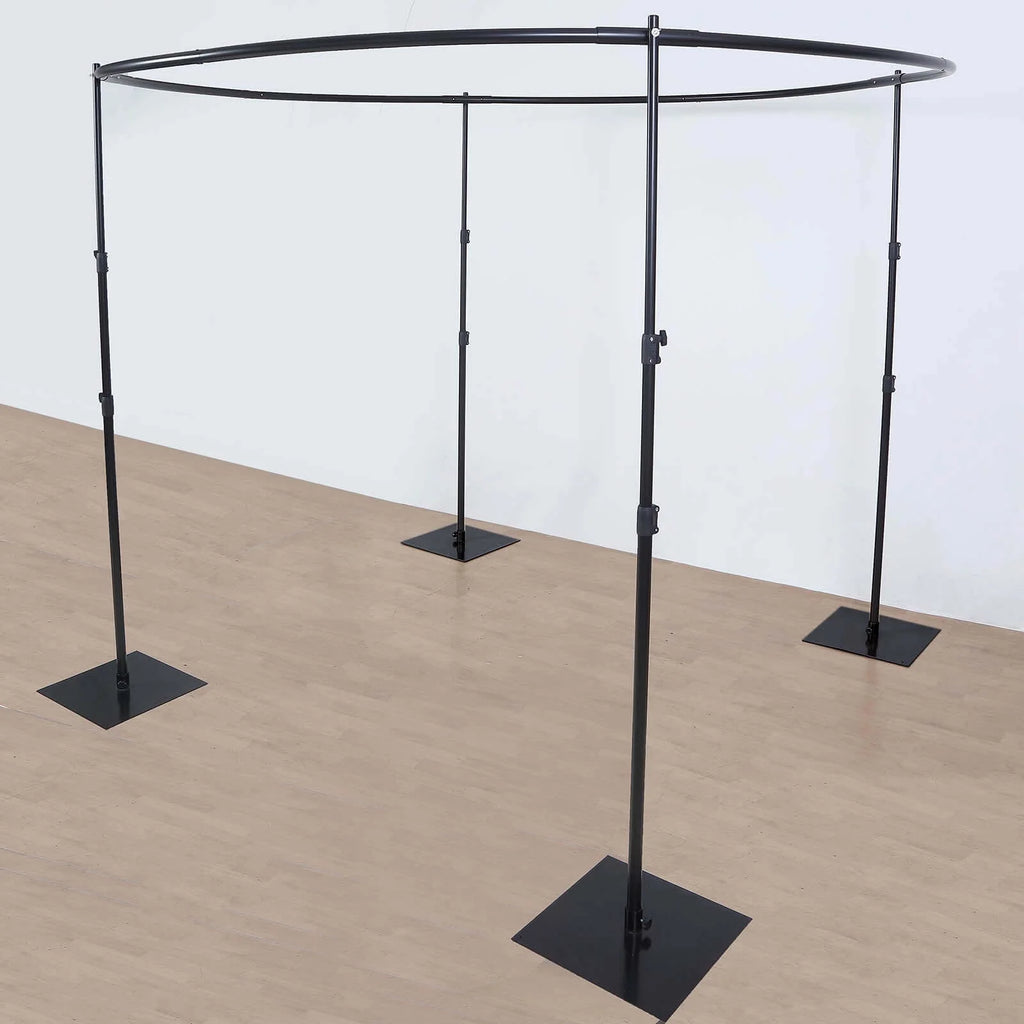 Efavormart 10ft | 4 Post Gold Metal DIY Photography Backdrop Stand, Wedding Arch Canopy Tent